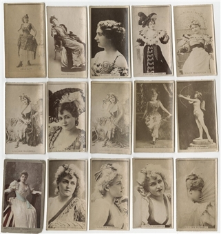 1880s/1890s "N"-Tobacco Cards Skinned Collection (400+) Including Many Lillian Russell Examples!